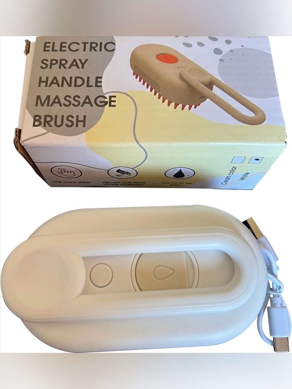 For Cats: Electric Spray Handle Massage Brush